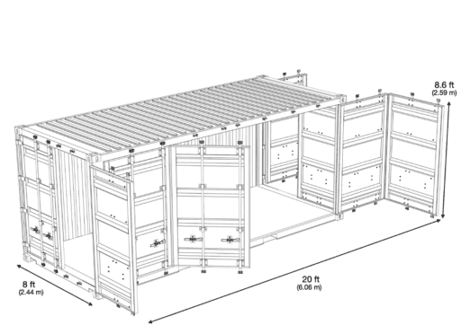 Side Opening Shipping Container - Easy Loading & Unloading