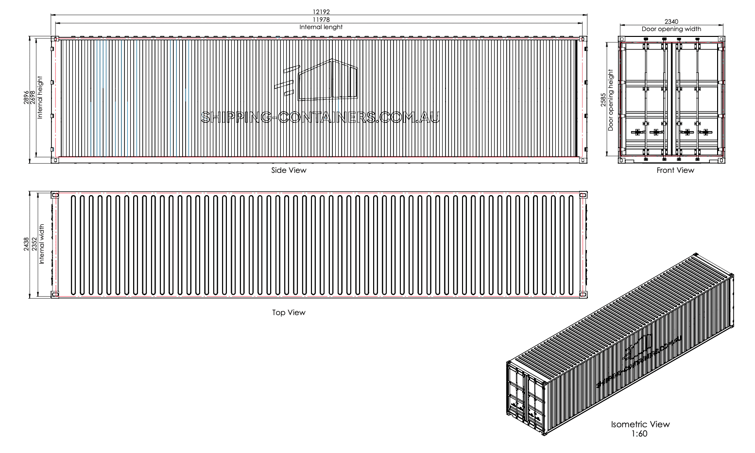 Shipping Container Dimensions & Sizes in Australia | 8ft, 10ft, 20ft & 40ft